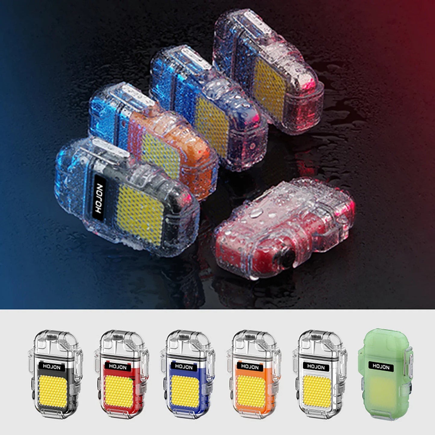 Waterproof Lighter Plasma Dual Arc Windproof Smoking Electronic USB Pulse Rechargeable Lighters