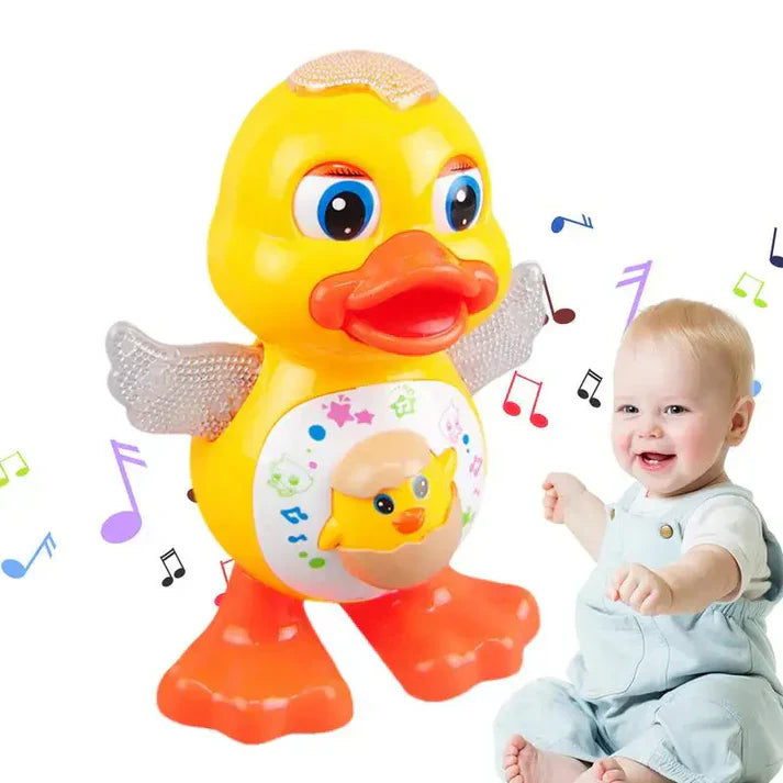 Dancing Duck with Music Flashing Lights and Real Dancing Action Toys For kids, Cute Cartoon Electric Toys for Kids