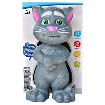 Talking Tom Interactive Touch Toy - Smart Sound Recording Cat Toy with 5 Touch-Activated Features for Kids