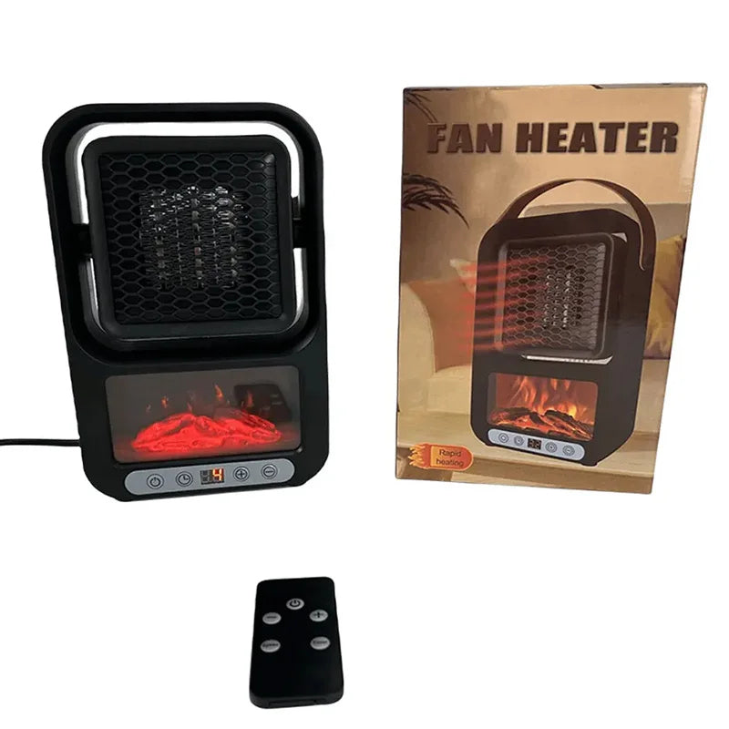 Household PTC Ceramic Electric Portable Fan Heater, Indoor Mini Desktop Space Heater