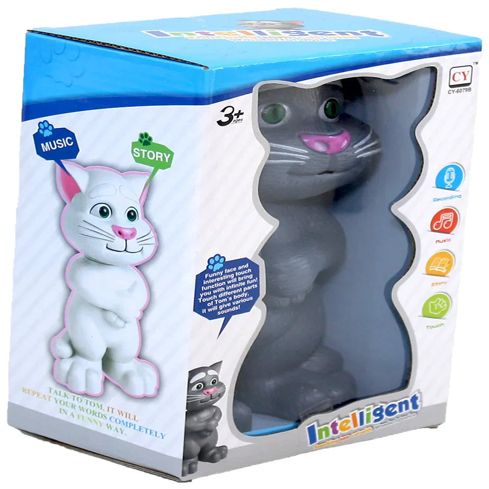 Talking Tom Interactive Touch Toy - Smart Sound Recording Cat Toy with 5 Touch-Activated Features for Kids