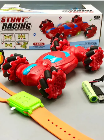 Hand sensor Control Stunt Racing Car | Hand sensor watch car stunt racing car with light and 360 rotate stunt tires