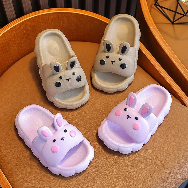 Children's Slippers Kids Summer Girls Cartoon Bunny Non-Slip Soft Soles For Children Indoor Home Boys Toddler Baby Sandals