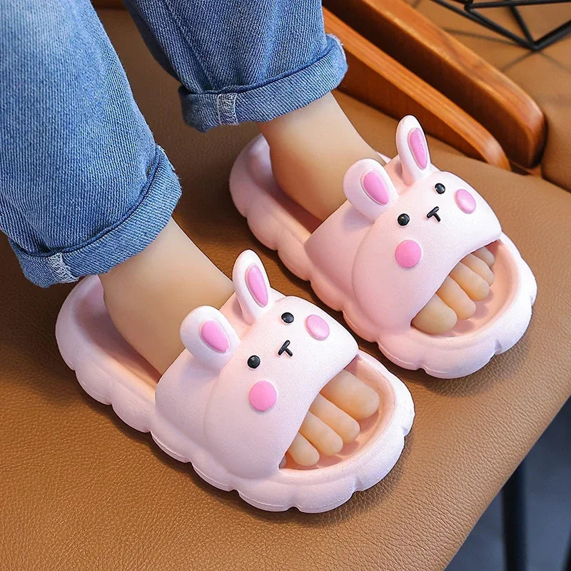 Children's Slippers Kids Summer Girls Cartoon Bunny Non-Slip Soft Soles For Children Indoor Home Boys Toddler Baby Sandals